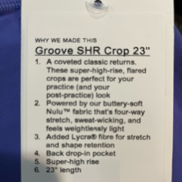 Lululemon Grove Pants 23” size 8 charged indigo - Picture 3 of 7